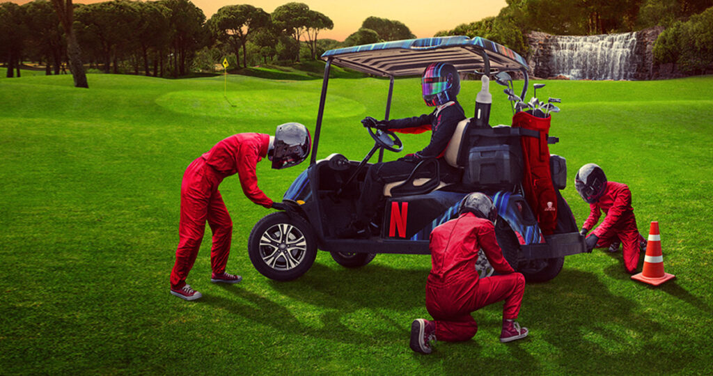 Netflix prezintă primul său eveniment sportiv live. La competiția de golf vor participa 4 jucători profesioniști de golf și 4 piloți de Formula 1
