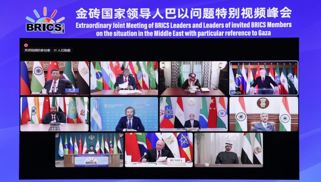 Grupul BRICS cere armistițiu umanitar durabil în Fâșia Gaza și eforturi internaționale pentru încetarea totală a ostilităților