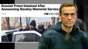 Un preot care a vrut să țină o slujbă pentru Alexei Navalnîi a fost reținut