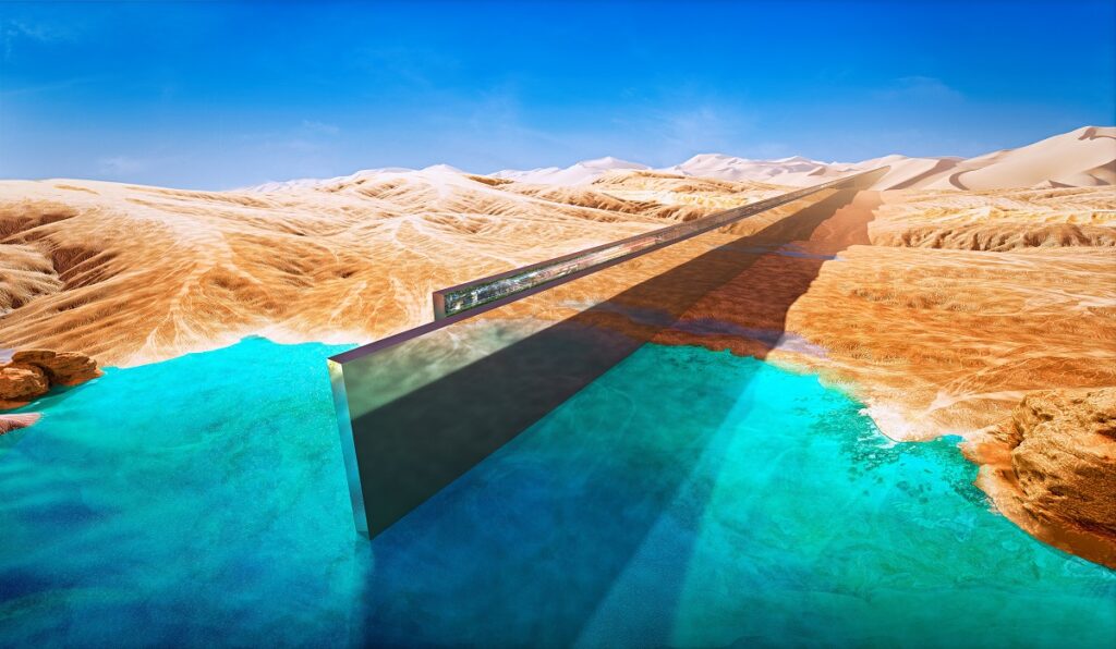 Construcția orașului The Line din Arabia Saudită progresează