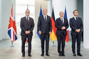 Biden, Scholz, Macron și Starmer reafirmă sprijinul pentru eforturile Ucrainei de a obține o „pace corectă”
