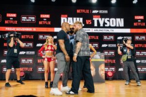 Jake Paul a fost nervos la conferința pentru lupta cu Mike Tyson