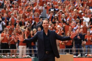 Nadal, câștigător al trofeului de 14 ori, a fost omagiat la Paris