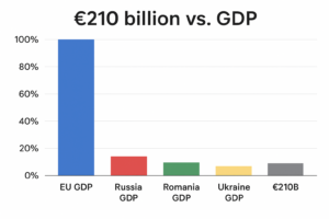UE a înghețat pe termen nelimitat 210 miliarde de euro din activele băncii centrale a Rusiei